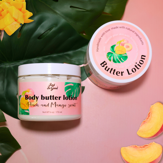 Peach and mango butter lotion