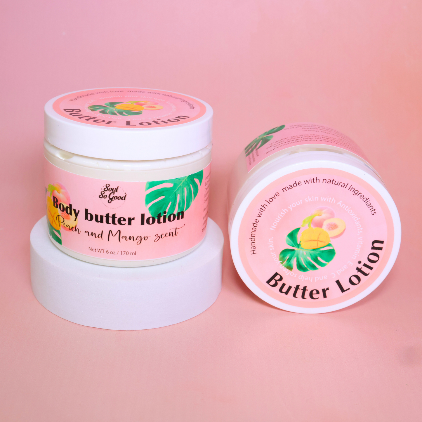 Peach and mango butter lotion