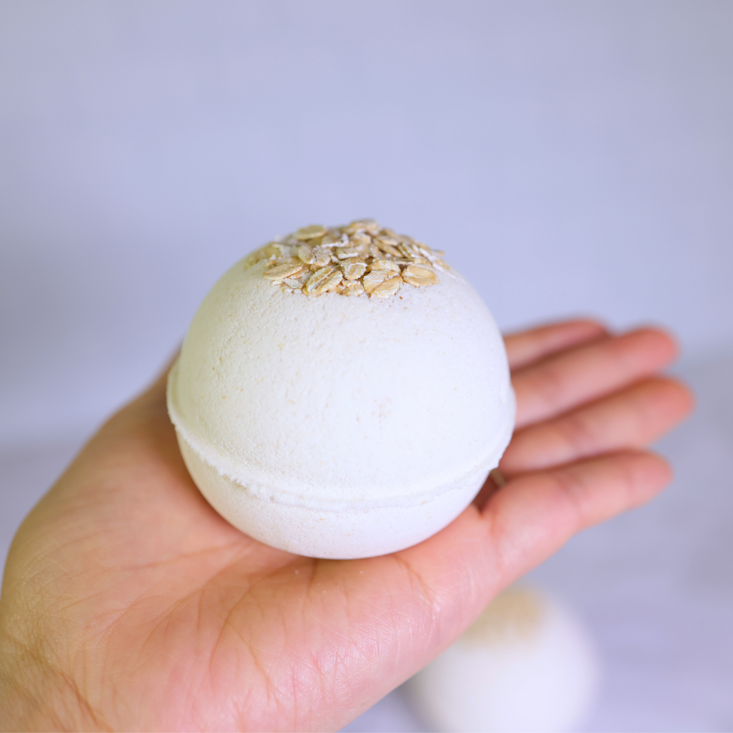 Oat and honey bath bomb