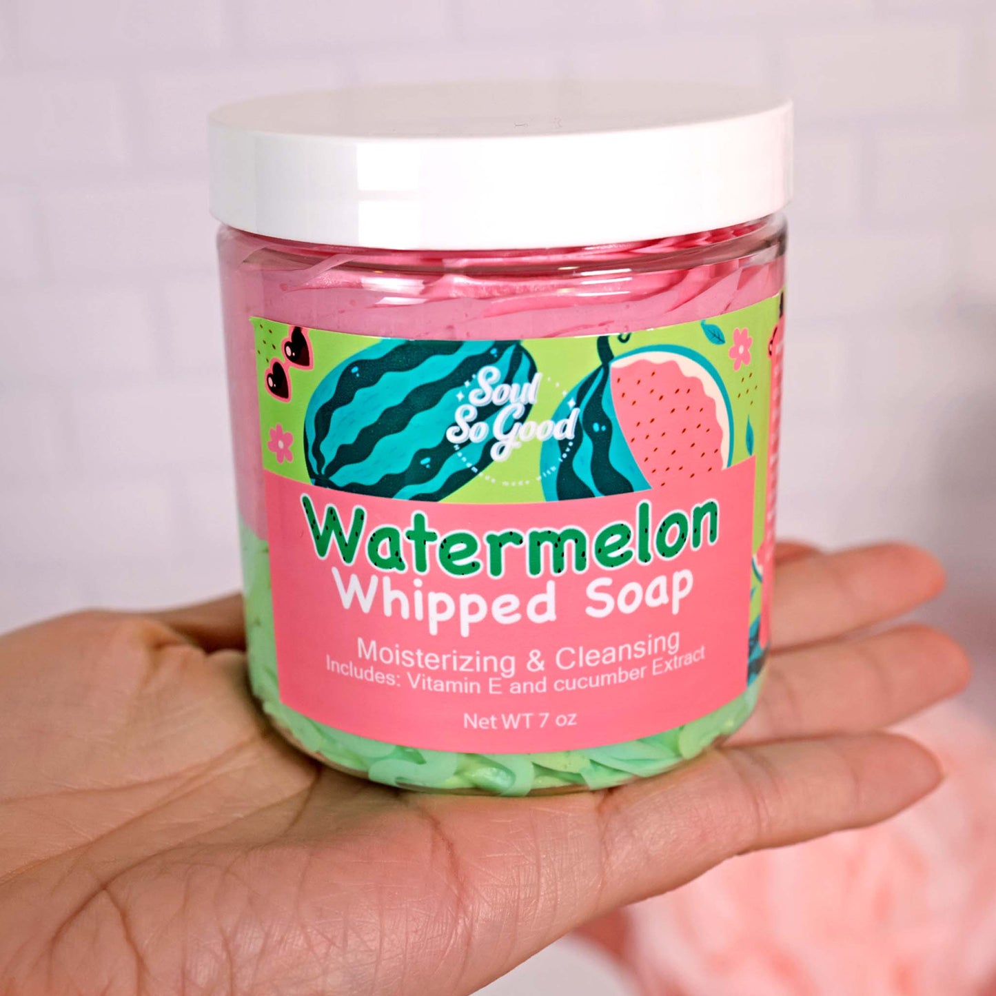 Watermelon whipped soap